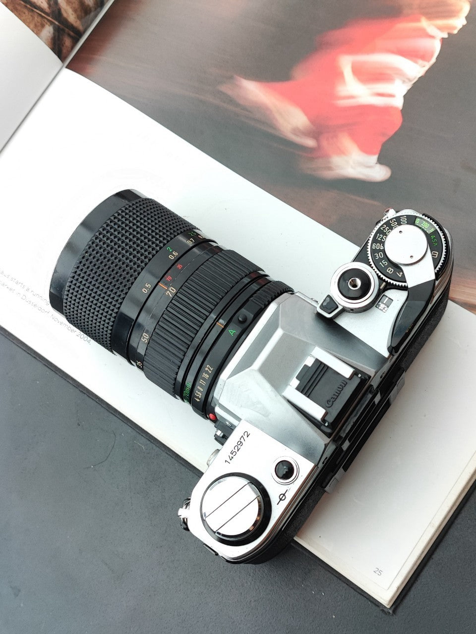 Canon AE-1 silver with Canon Zoom Lens FD 35-70mm F4