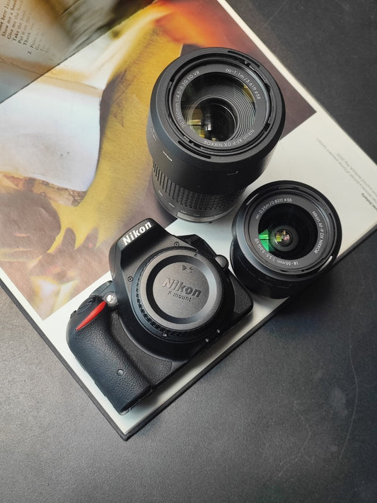 Nikon D5200 with 2 lenses