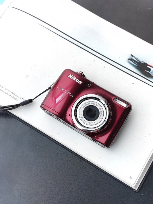 Used Nikon Coolpix L23 red Digital Camera