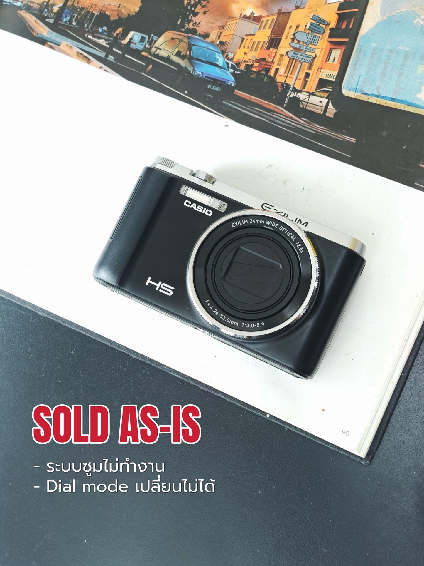 [Sold As-Is] Used Casio EXILIM EX-ZR1000 black Digital Camera [No charger]
