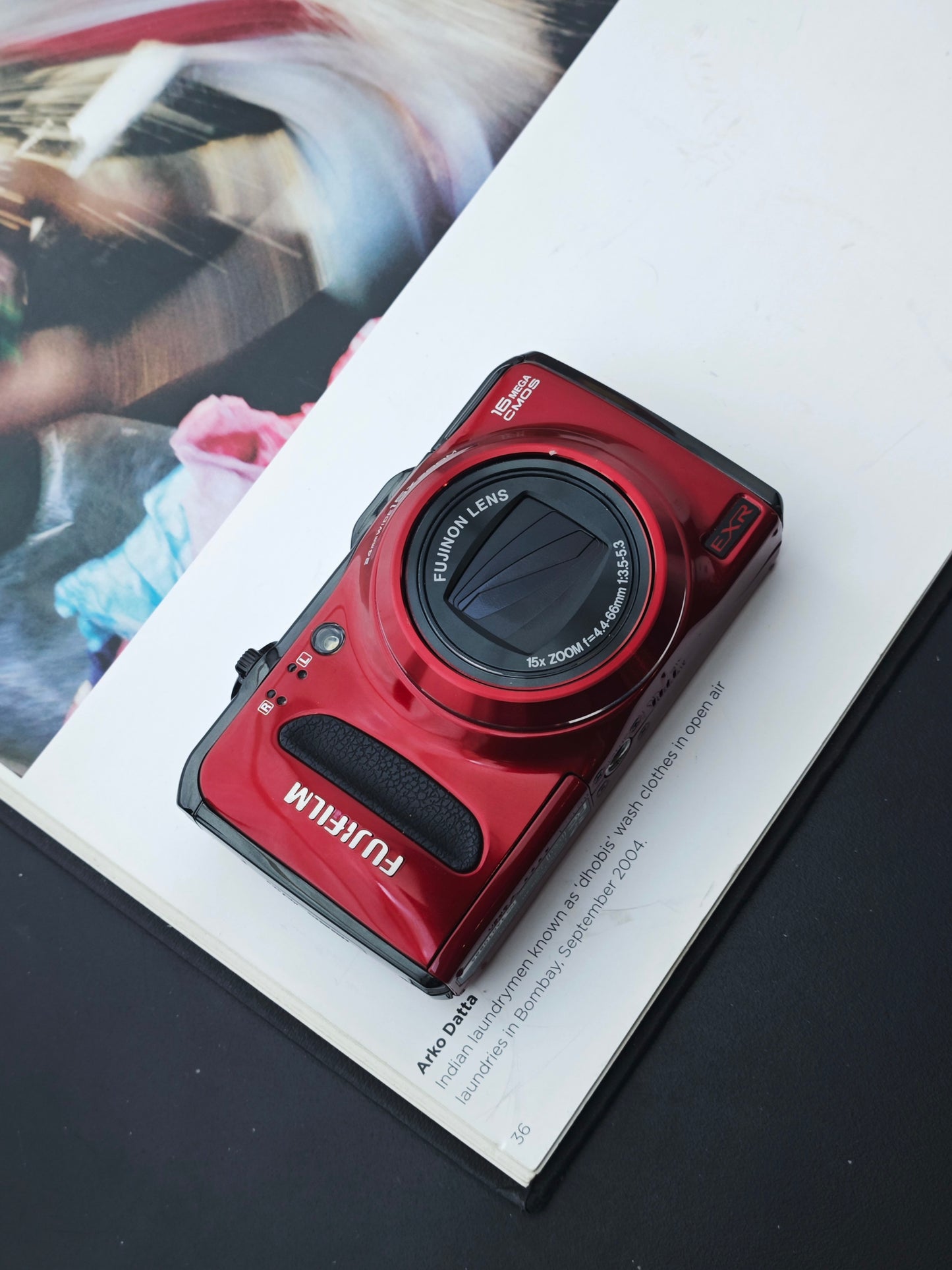 Used FujiFilm Finepix F550 EXR red Digital Camera [No charger]